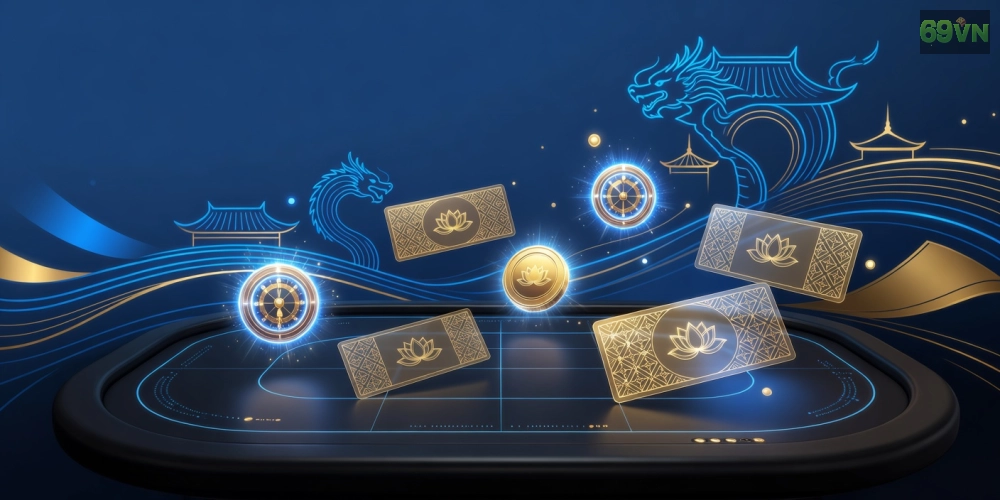 Minh họa khái niệm nhà cái khuyến mãi 69vn với các ưu đãi hấp dẫn cho người chơi